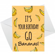 Novelty Birthday Card For Him Her Funny Banana Card Mum Dad