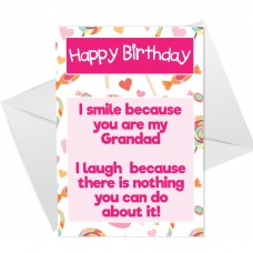 Funny GRANDAD Birthday Card Handmade Card For Him