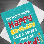 Funny Humorous Birthday Card For Him Her Handmade Women Men
