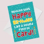 Funny Humorous Birthday Card For Him Her Handmade Women Men