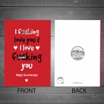 Funny Rude Anniversary Card For Husband Boyfriend Girlfriend