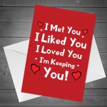 Valentines Anniversary Greetings Card For Boyfriend Girlfriend