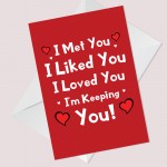 Valentines Anniversary Greetings Card For Boyfriend Girlfriend