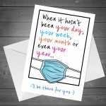 Lockdown Card Design Card For Him Her Best Friend Friendship