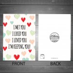 Anniversary Birthday Valentines Card For Boyfriend Girlfriend