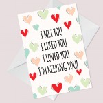 Anniversary Birthday Valentines Card For Boyfriend Girlfriend