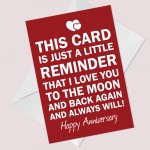 Anniversary Greetings Card For Husband Wife Boyfriend Girlfriend