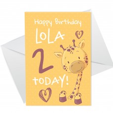 Personalised Birthday Card For Daughter Son Cute Animal 1st 2nd
