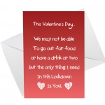 Valentines Day Card 2021 Lockdown Poem Card For Boyfriend