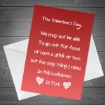 Valentines Day Card 2021 Lockdown Poem Card For Boyfriend