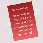 Valentines Day Card 2021 Lockdown Poem Card For Boyfriend