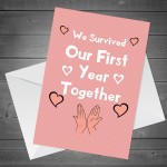 Funny CHEEKY First 1st Anniversary Card For Boyfriend Girlfriend