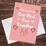 Funny CHEEKY First 1st Anniversary Card For Boyfriend Girlfriend