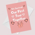 Funny CHEEKY First 1st Anniversary Card For Boyfriend Girlfriend