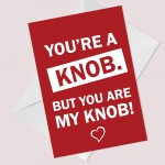 Funny Valentines Day Card Cheeky Humour Card For Boyfriend