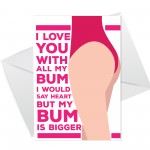 Funny Cheeky Anniversary Card For Boyfriend Husband Wife