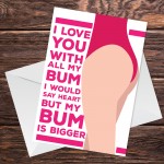 Funny Cheeky Anniversary Card For Boyfriend Husband Wife