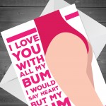 Funny Cheeky Anniversary Card For Boyfriend Husband Wife