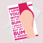 Funny Cheeky Anniversary Card For Boyfriend Husband Wife