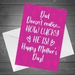 Funny RUDE Mothers Day Card For Mum Mummy A6 Card For Her
