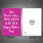 Funny RUDE Mothers Day Card For Mum Mummy A6 Card For Her