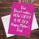 Funny RUDE Mothers Day Card For Mum Mummy A6 Card For Her