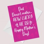 Funny RUDE Mothers Day Card For Mum Mummy A6 Card For Her