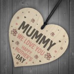 Mothers Day Gift for Mummy Wooden Heart Gift For Her Thank You
