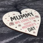 Mothers Day Gift for Mummy Wooden Heart Gift For Her Thank You