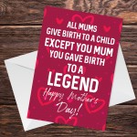 Funny Mothers Day Card For Mum Novelty Mother's Day Card