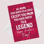 Funny Mothers Day Card For Mum Novelty Mother's Day Card