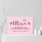 Mothers Day Birthday Gift For Mum Personalised Word Art Gift