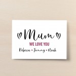 Mothers Day Gift For Mum Personalised Word Art Gift For Mum