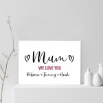 Mothers Day Gift For Mum Personalised Word Art Gift For Mum