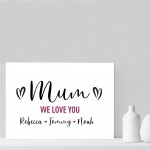 Mothers Day Gift For Mum Personalised Word Art Gift For Mum