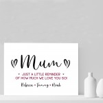 Personalised Mothers Day Gifts For Mum Word Art Gift For Mum