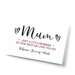Personalised Mothers Day Gifts For Mum Word Art Gift For Mum
