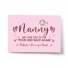 Mothers Day Birthday Gift For Nanny Personalised Word Art