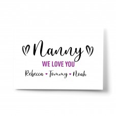 Personalised Mothers Day Gifts For Nanny Word Art Gift For Her