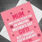 Mothers Day Card Funny Joke Card For Mum Novelty Card