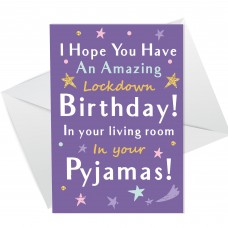 Funny Lockdown Birthday Card Novelty Greeting Card For Friend 