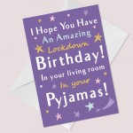 Funny Lockdown Birthday Card Novelty Greeting Card For Friend 