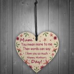 Mum Poem Gift For Mothers Day Wooden Heart Mum Gift