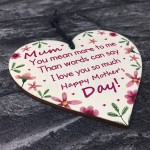 Mum Poem Gift For Mothers Day Wooden Heart Mum Gift