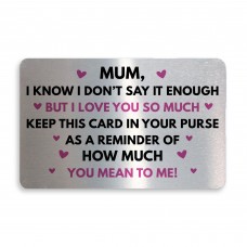 Mum Gift For Mothers Day Birthday Wallet Card Thank You Gift