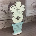 Personalised Mothers Day Gift For Nan Wooden Flower Gift