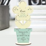 Personalised Mothers Day Gift For Nan Wooden Flower Gift