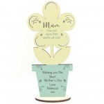 Personalised Mothers Day Gift For Mum Wooden Flower Gift