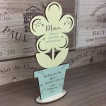 Personalised Mothers Day Gift For Mum Wooden Flower Gift