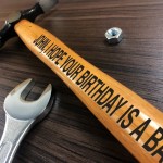 FUNNY Birthday Gift For Men Engraved Hammer Dad Uncle Husband